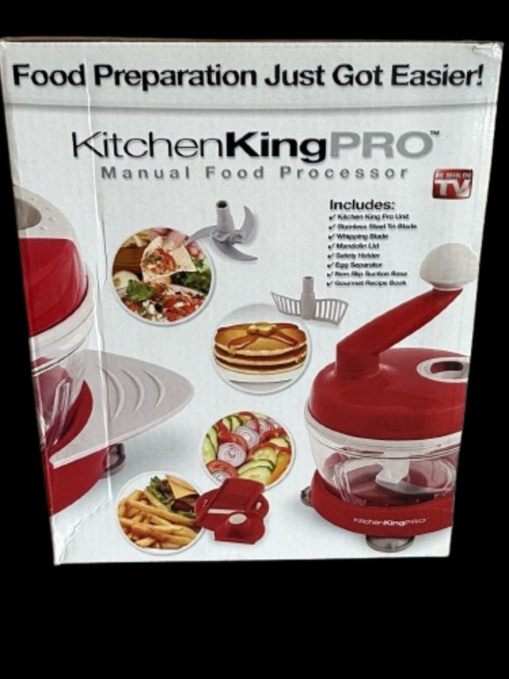 Kitchen King Pro Manual Food Processor Red KKINGR-M06 New Factory Sealed